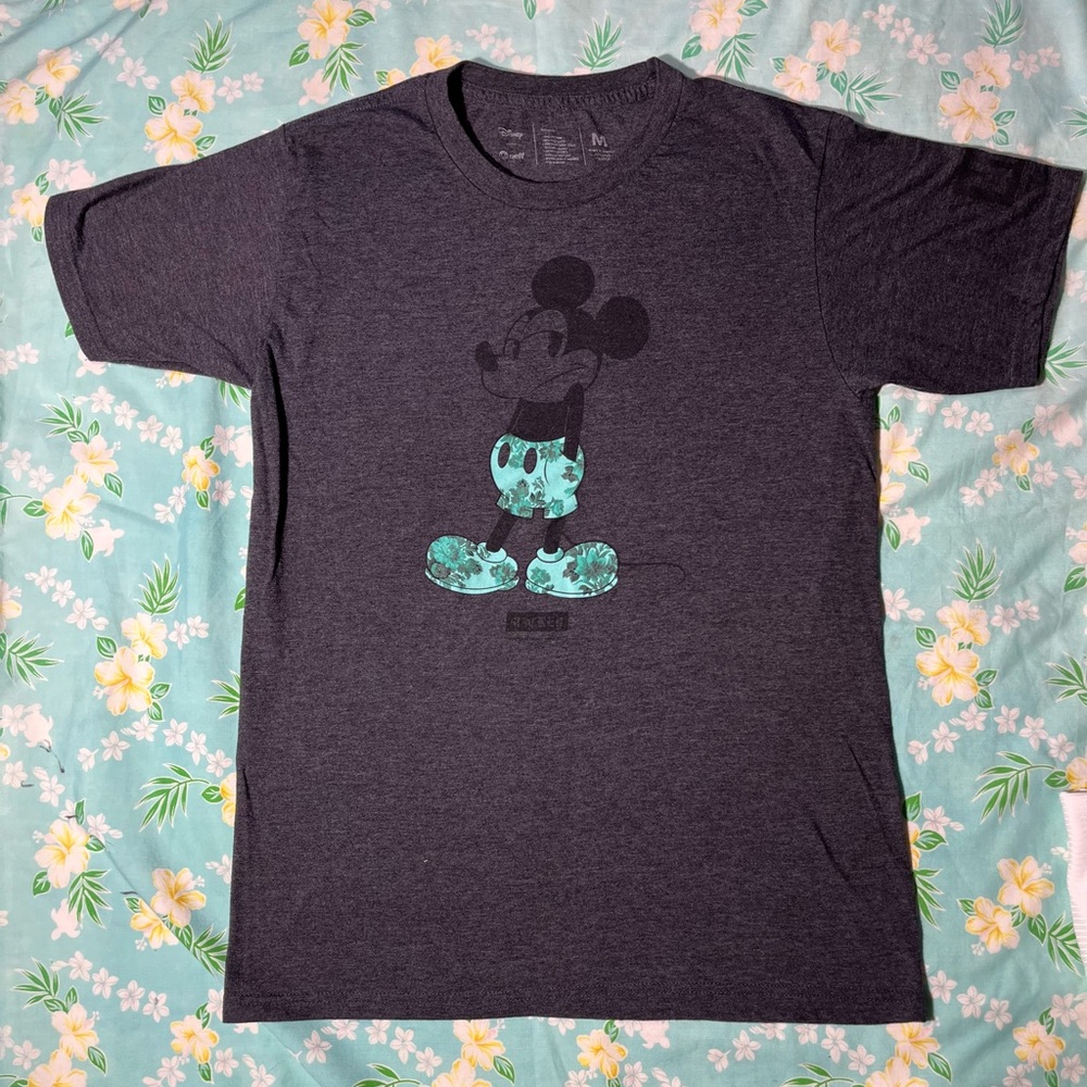 Neff Charcoal Gray T-Shirt with Teal Graphic